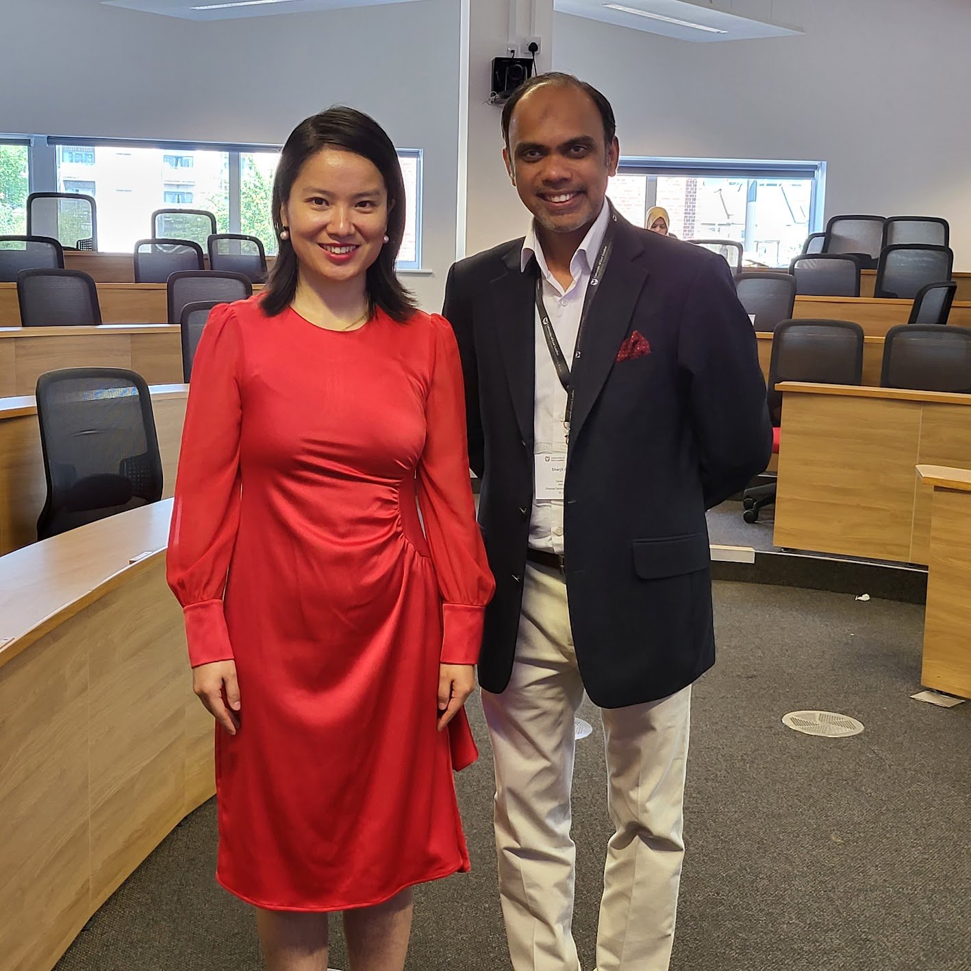 Sharjil Ahmed with Dr. Christina Yan Zhang